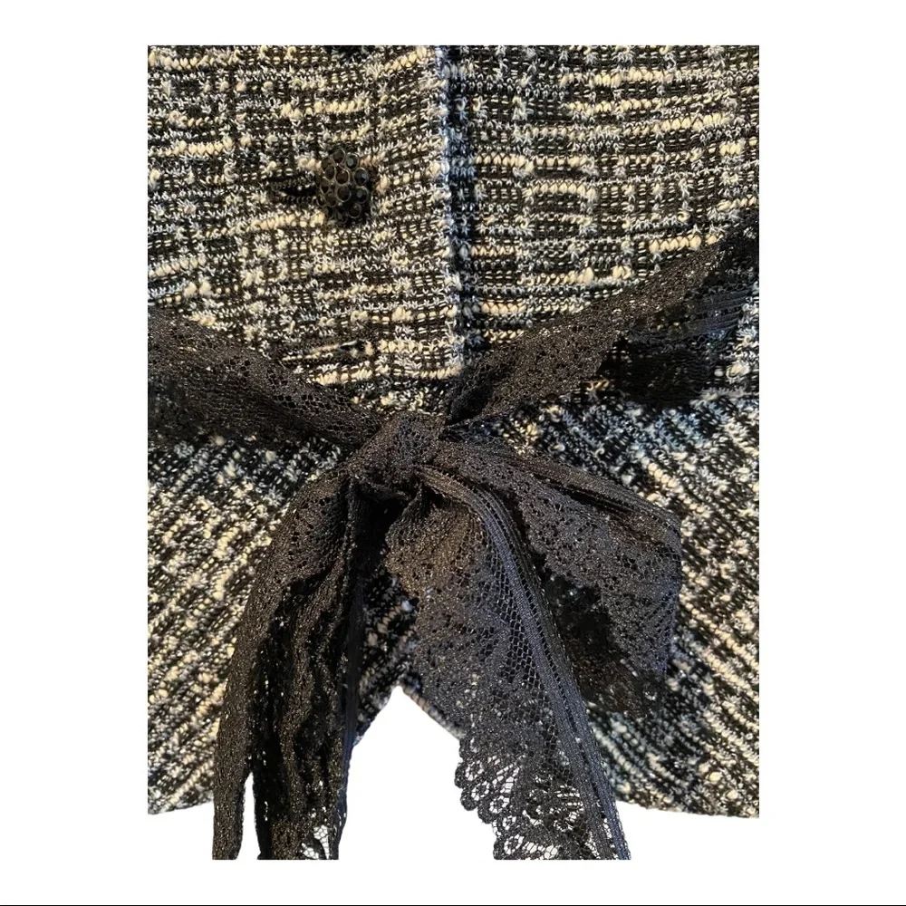 🆕 KAY UNGER New York 2 piece Skirt Suit Size 8 NWT Blue Multi 💙🖤 NWT - Picture 8 of 12